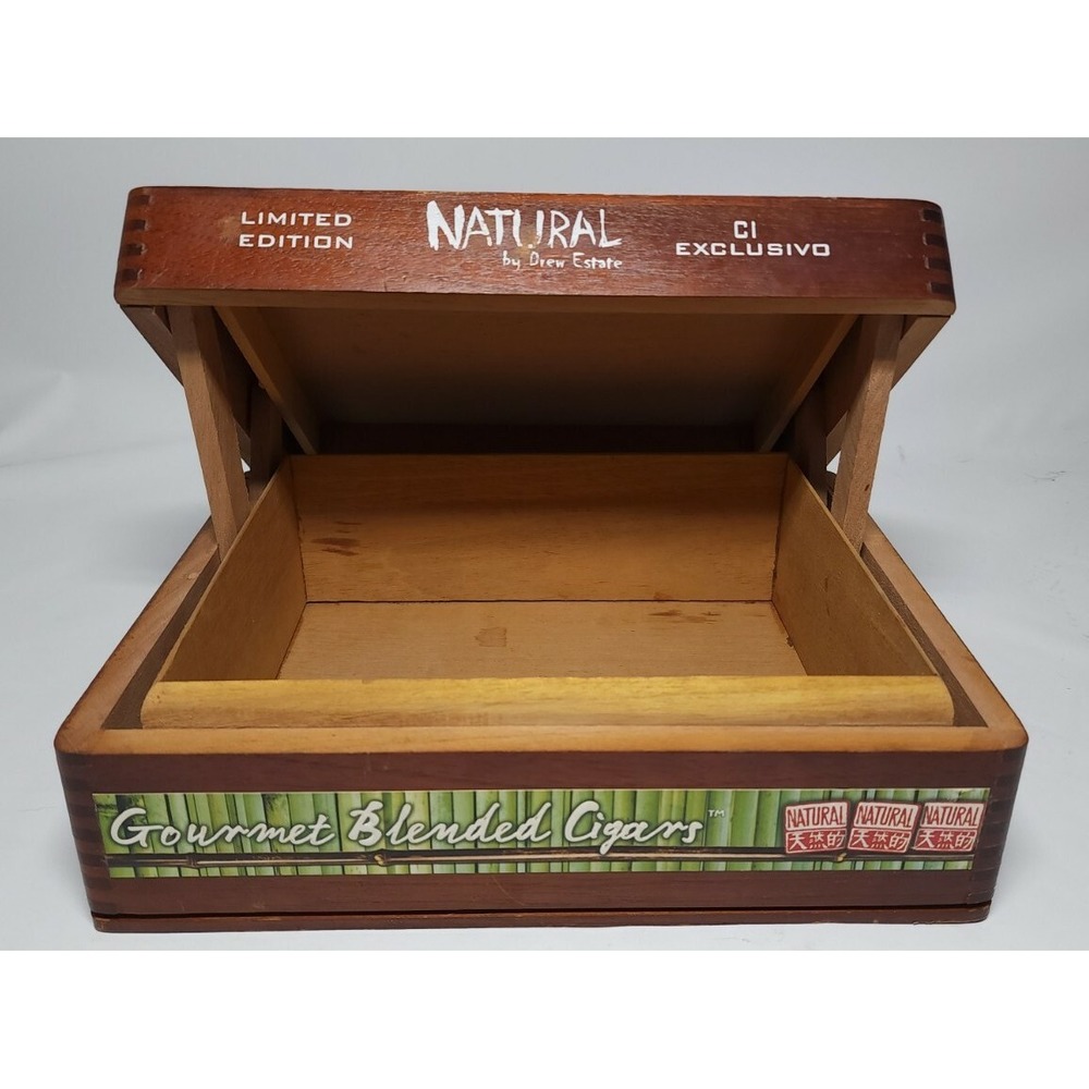 Limited Edition 'Natural' By Drew Estate Hand Made Wooden Cigar Box